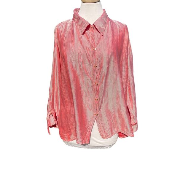 Roberto Cavalli Pink Silk Button-Front Blouse - Picture 13 of 13
